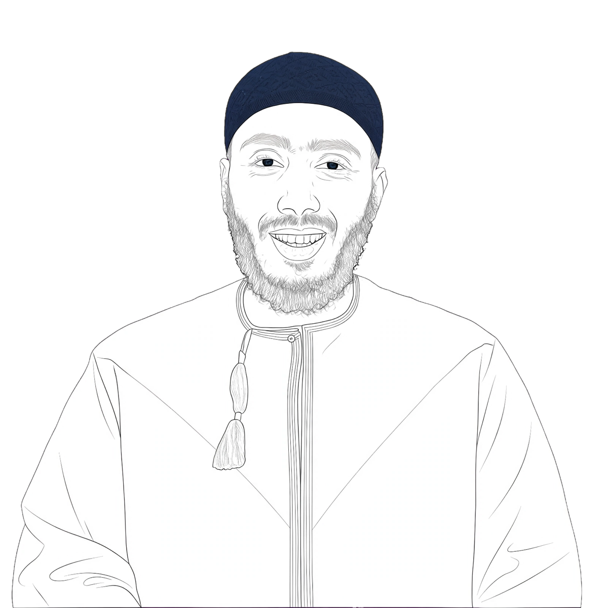 Illustrated portrait of Mohamed A. Negm